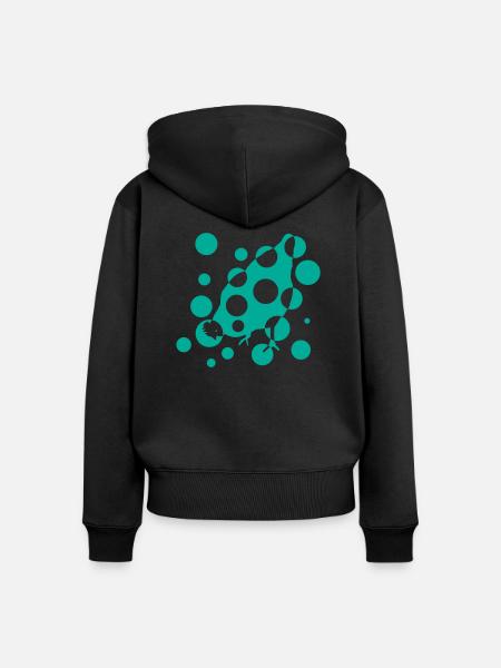 sprudelhuhn - Frauen Premium Bio Zip Hoodie - Schwarz