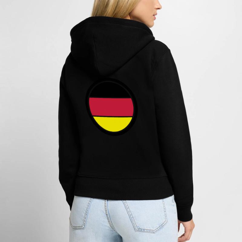 Germany Emblem Women's Premium Organic Zip Hoodie