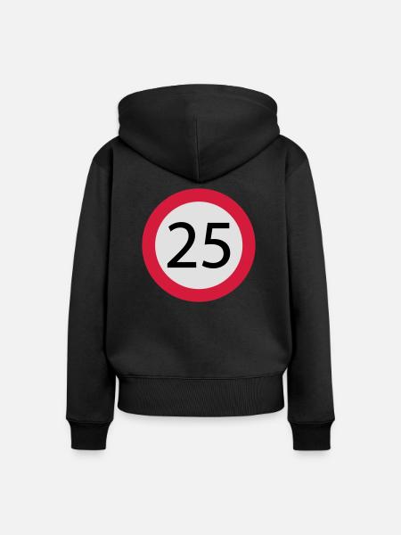 25 - Frauen Premium Bio Zip Hoodie - Schwarz