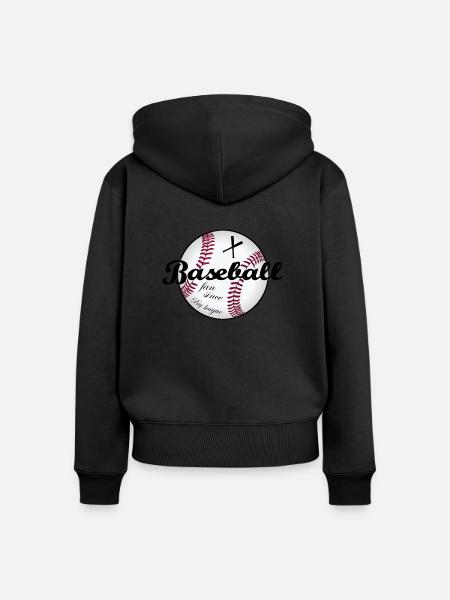 Big League Baseball - Frauen Premium Bio Zip Hoodie - Schwarz