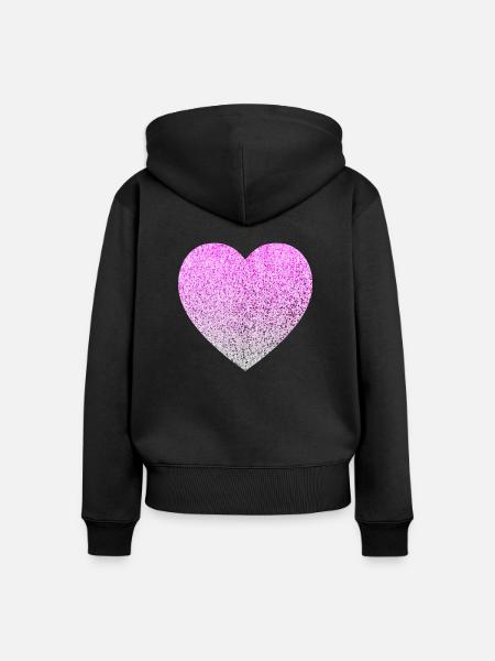 glitter - Frauen Premium Bio Zip Hoodie - Schwarz