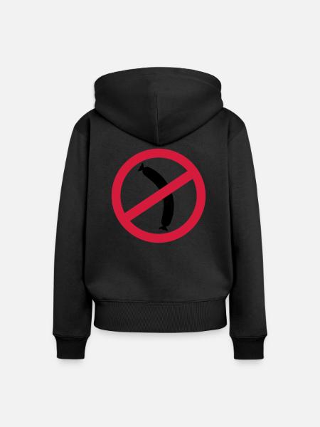 Wurst - Vegetarier - Frauen Premium Bio Zip Hoodie - Schwarz