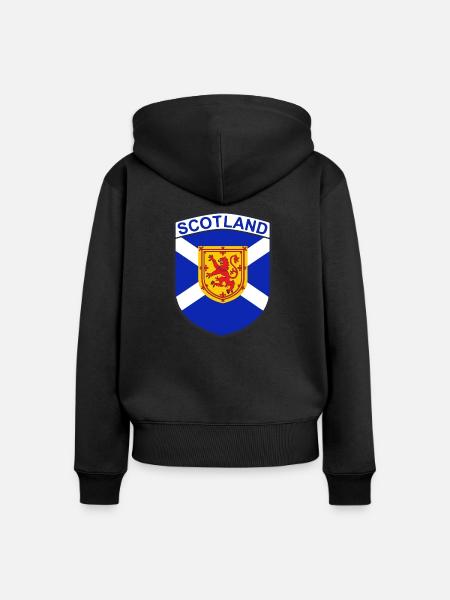 scotland - Frauen Premium Bio Zip Hoodie - Schwarz