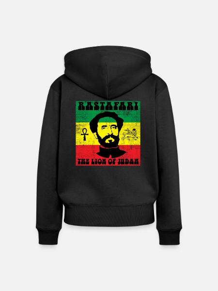 Reggae - Frauen Premium Bio Zip Hoodie - Schwarz