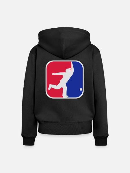 Kegeln - Frauen Premium Bio Zip Hoodie - Schwarz