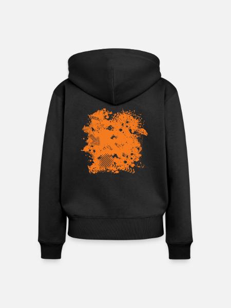 Vector background de - Frauen Premium Bio Zip Hoodie - Schwarz