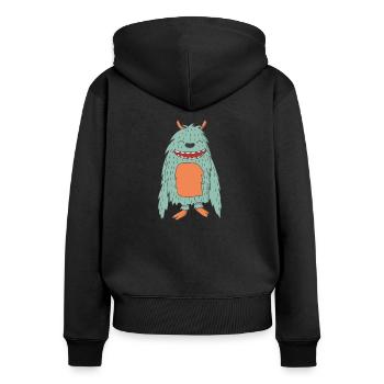Alien - Sweat à capuche zippé Premium bio Femme - noir - Dos - Julia (174cm)