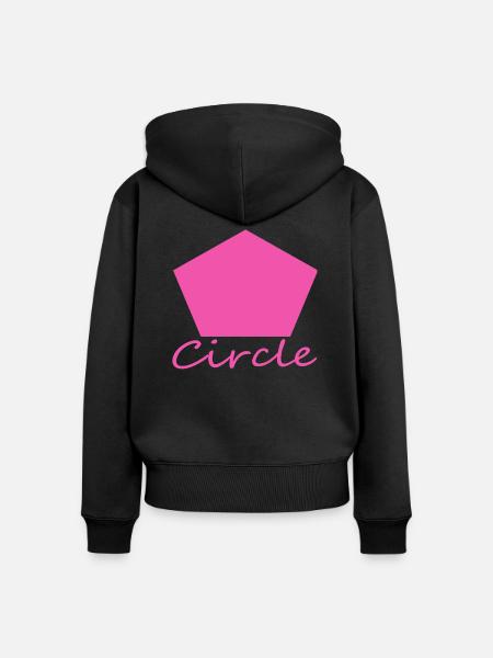 Falsche Kreisform - Frauen Premium Bio Zip Hoodie - Schwarz