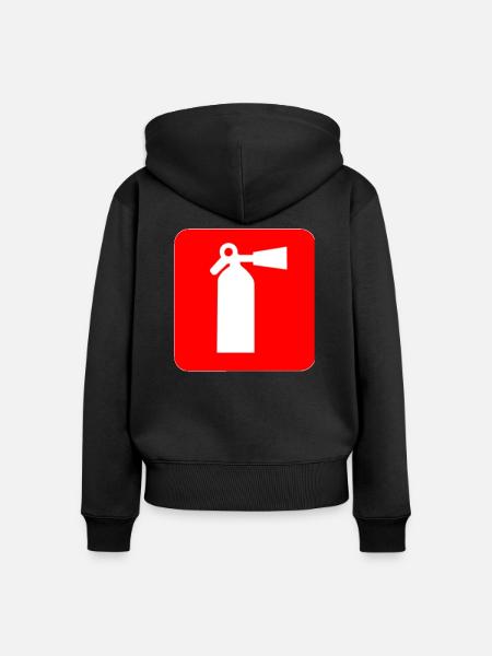 Feuerlöscher - Frauen Premium Bio Zip Hoodie - Schwarz