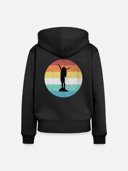 Reise - Frauen Premium Bio Zip Hoodie - Schwarz