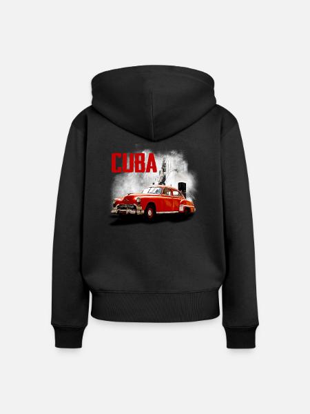 cubancar - Frauen Premium Bio Zip Hoodie - Schwarz