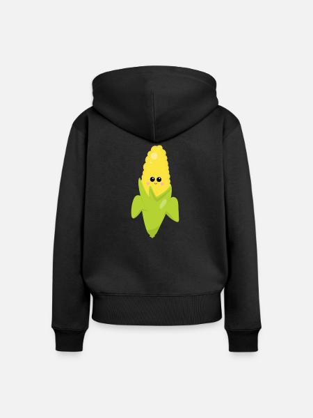 Mais - Frauen Premium Bio Zip Hoodie - Schwarz