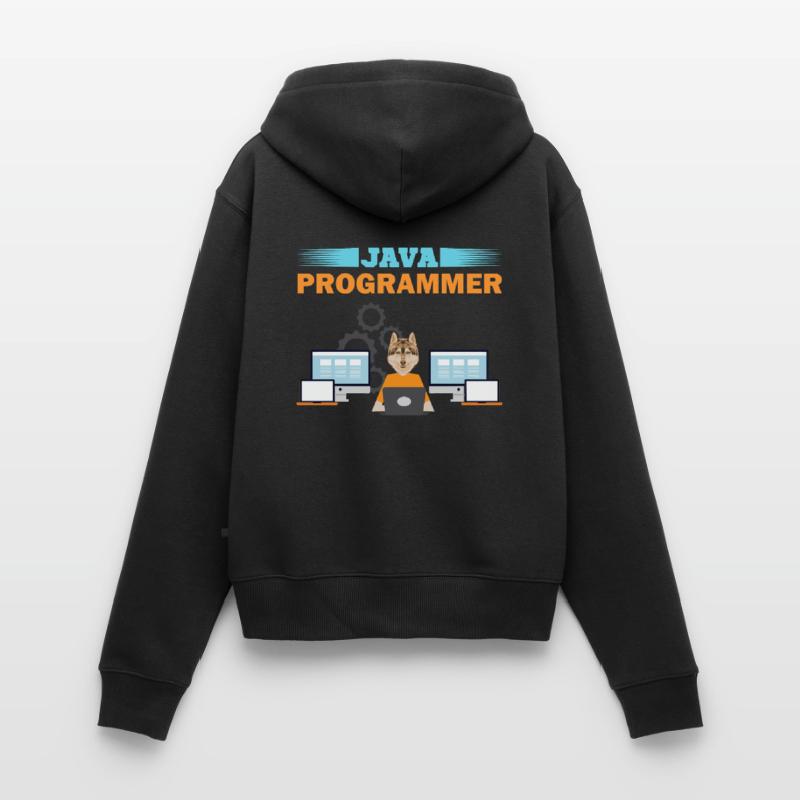 Programmeur Java Sweat à capuche zippé Premium bio Femme