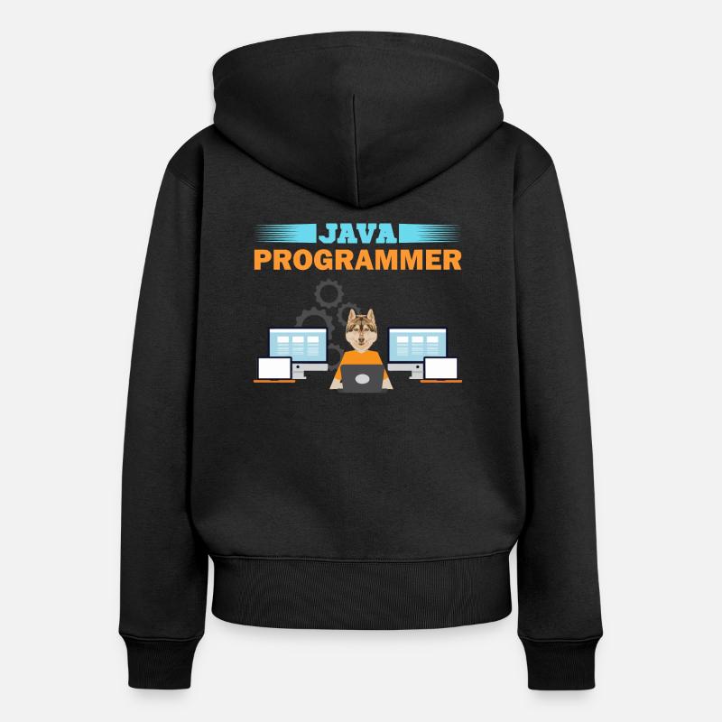 Java Programmer - Frauen Premium Bio Zip Hoodie - Schwarz