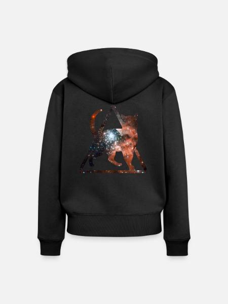 space pussy - Frauen Premium Bio Zip Hoodie - Schwarz