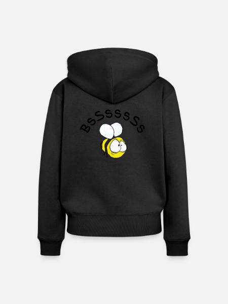 Biene - Frauen Premium Bio Zip Hoodie - Schwarz