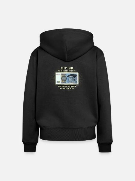 D-Mark - Frauen Premium Bio Zip Hoodie - Schwarz