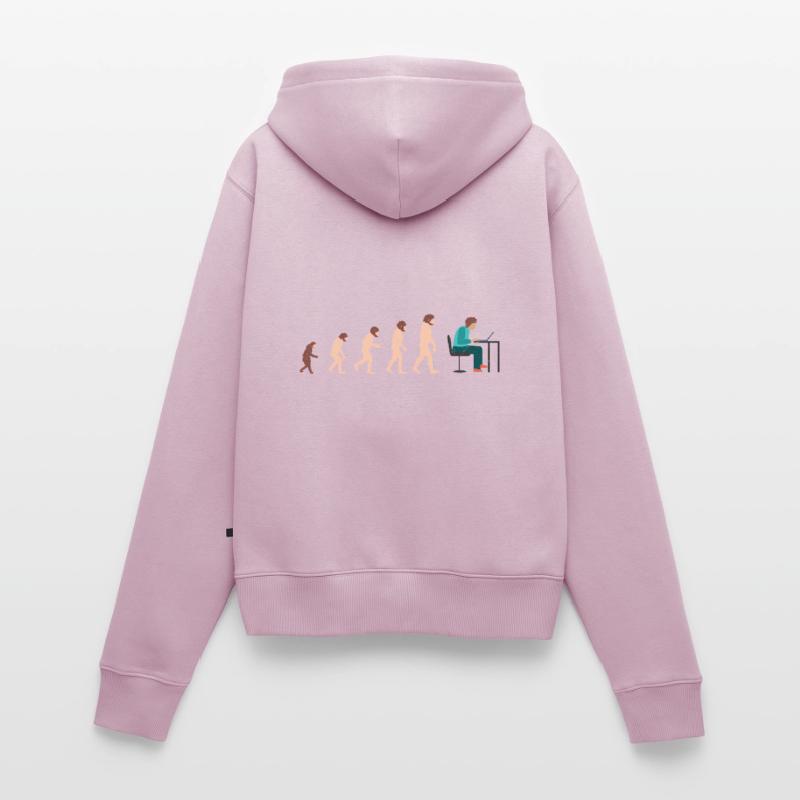 Idée cadeau Evolution Developer Programmer Sweat à capuche zippé Premium bio Femme