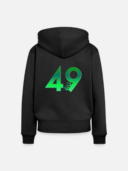 Big 49 - Frauen Premium Bio Zip Hoodie - Schwarz