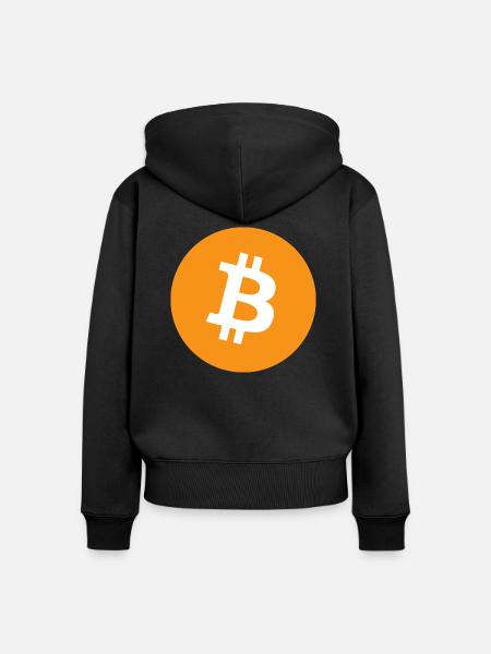 BTC-Logo - Frauen Premium Bio Zip Hoodie - Schwarz