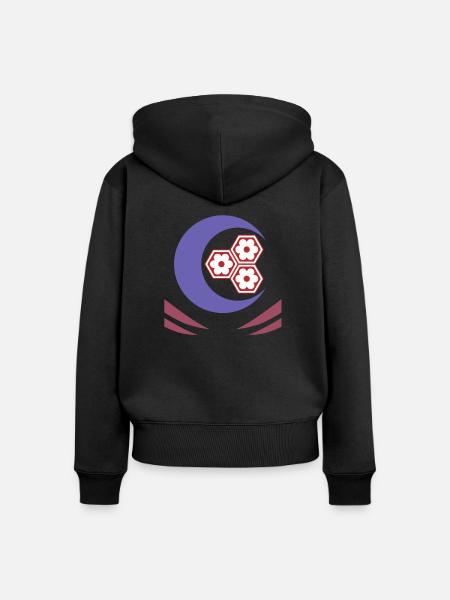 Sesshomaru - Symbole - Frauen Premium Bio Zip Hoodie - Schwarz