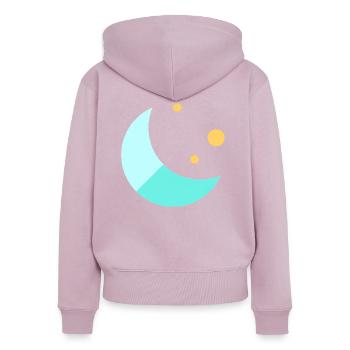 moon - Women's Premium Organic Zip Hoodie - dusky pink - Back - Julia (174cm)