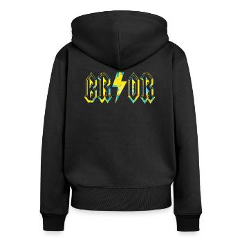 Bror Sweden Sverige Scandinavia Norden - Women's Premium Organic Zip Hoodie - black - Back - Julia (174cm)