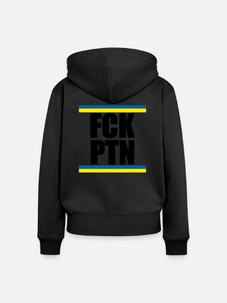 FCK PTN - Frauen Premium Bio Zip Hoodie - Schwarz