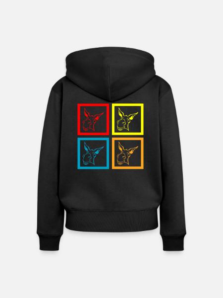 Donkey Esel - Frauen Premium Bio Zip Hoodie - Schwarz