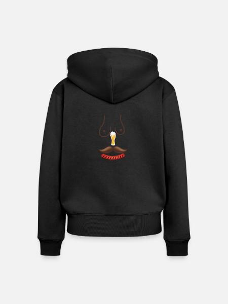 Der Wurstbiermann - Frauen Premium Bio Zip Hoodie - Schwarz