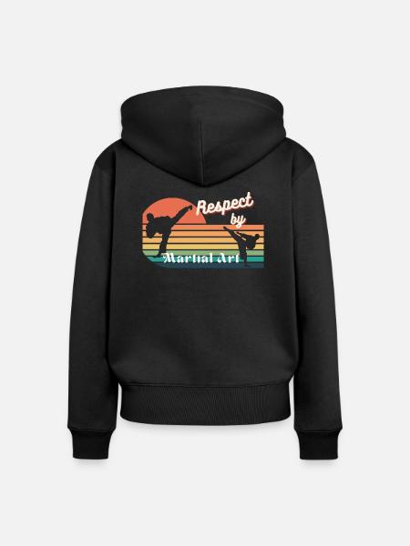 Kampfkunst - Frauen Premium Bio Zip Hoodie - Schwarz