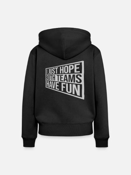 Both Teams Have Fun - Frauen Premium Bio Zip Hoodie - Schwarz
