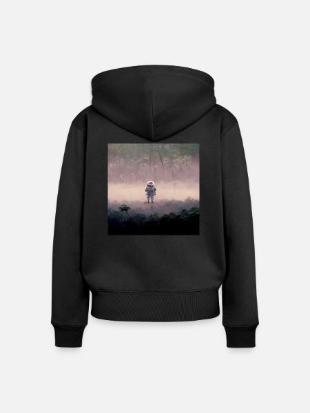 Lonely Voyager 011 - Frauen Premium Bio Zip Hoodie - Schwarz