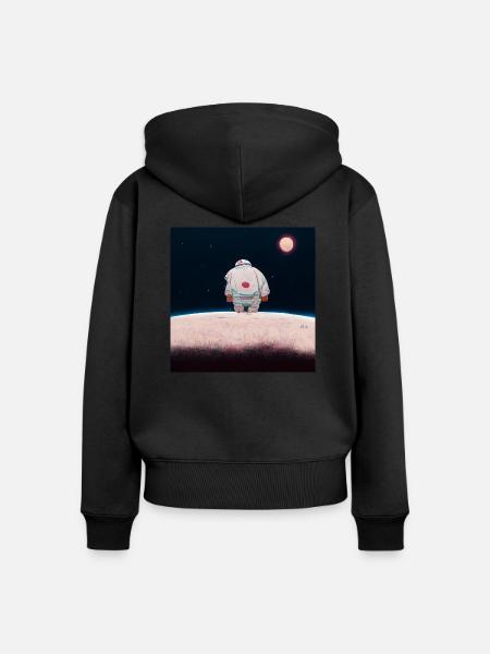Lonely Voyager 022 - Frauen Premium Bio Zip Hoodie - Schwarz