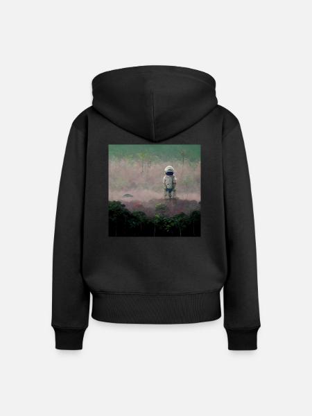 Lonely Voyager 027 - Frauen Premium Bio Zip Hoodie - Schwarz