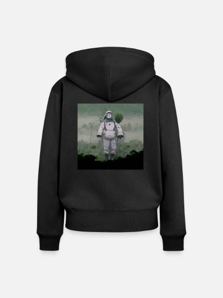 Lonely Voyager 037 - Frauen Premium Bio Zip Hoodie - Schwarz