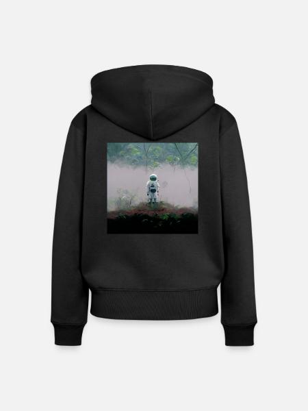 Lonely Voyager 051 - Frauen Premium Bio Zip Hoodie - Schwarz