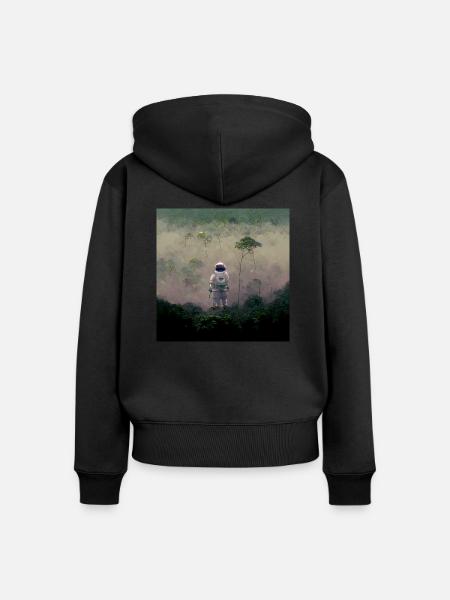 Lonely Voyager 056 - Frauen Premium Bio Zip Hoodie - Schwarz