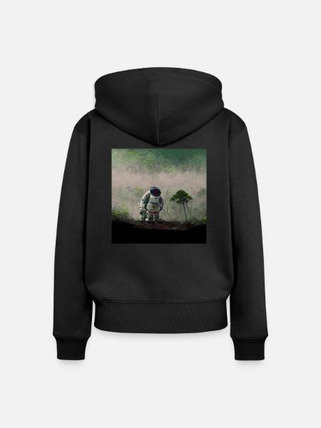 Lonely Voyager 065 - Frauen Premium Bio Zip Hoodie - Schwarz