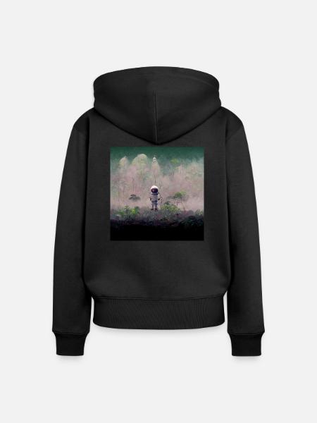 Lonely Voyager 048 - Frauen Premium Bio Zip Hoodie - Schwarz