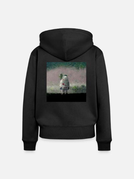 Lonely Voyager 055 - Frauen Premium Bio Zip Hoodie - Schwarz