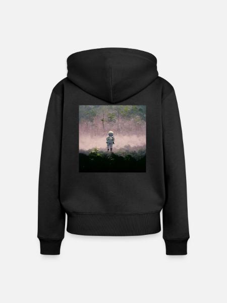 Lonely Voyager 062 - Frauen Premium Bio Zip Hoodie - Schwarz