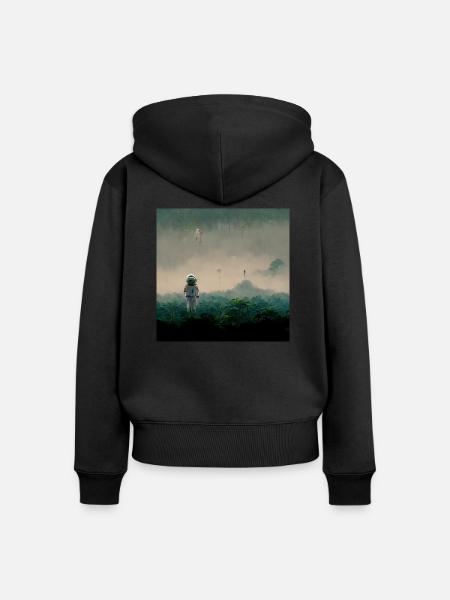 Lonely Voyager 074 - Frauen Premium Bio Zip Hoodie - Schwarz