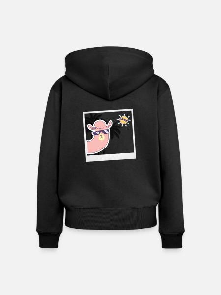 Selfie. - Frauen Premium Bio Zip Hoodie - Schwarz