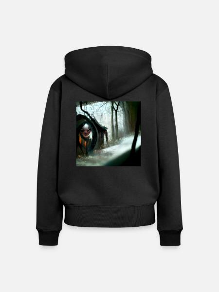 Verloren - Frauen Premium Bio Zip Hoodie - Schwarz