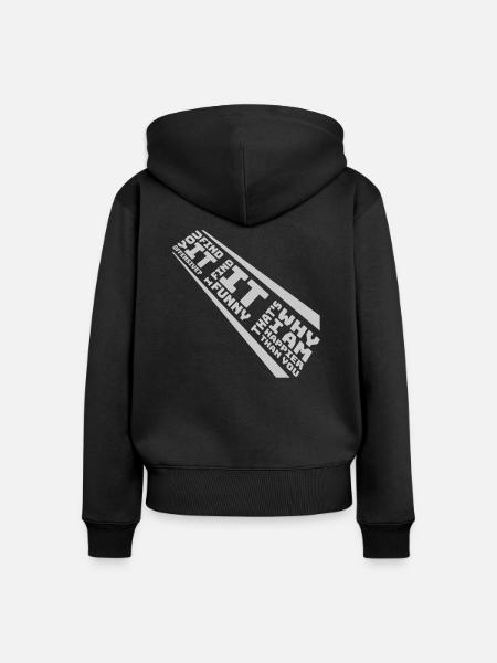 You find it offensive - Frauen Premium Bio Zip Hoodie - Schwarz