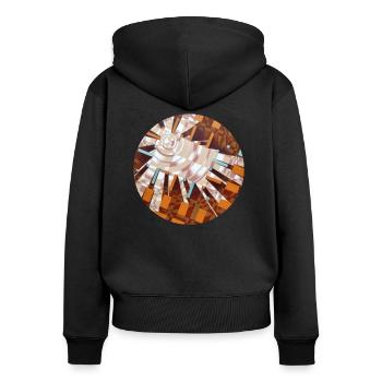 Explosion 4 - Sweat à capuche zippé Premium bio Femme - noir - Dos - Julia (174cm)