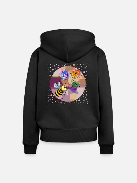 Insekt - Frauen Premium Bio Zip Hoodie - Schwarz