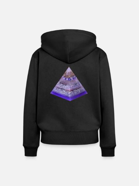 Wunscherfüllung Pyramide - Frauen Premium Bio Zip Hoodie - Schwarz