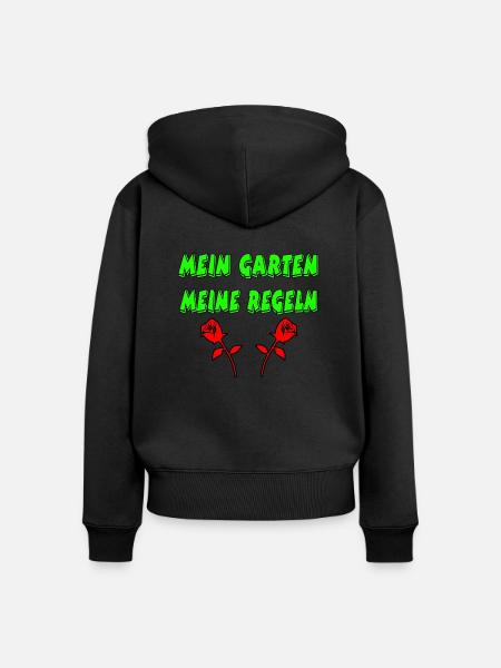 Garten - Frauen Premium Bio Zip Hoodie - Schwarz